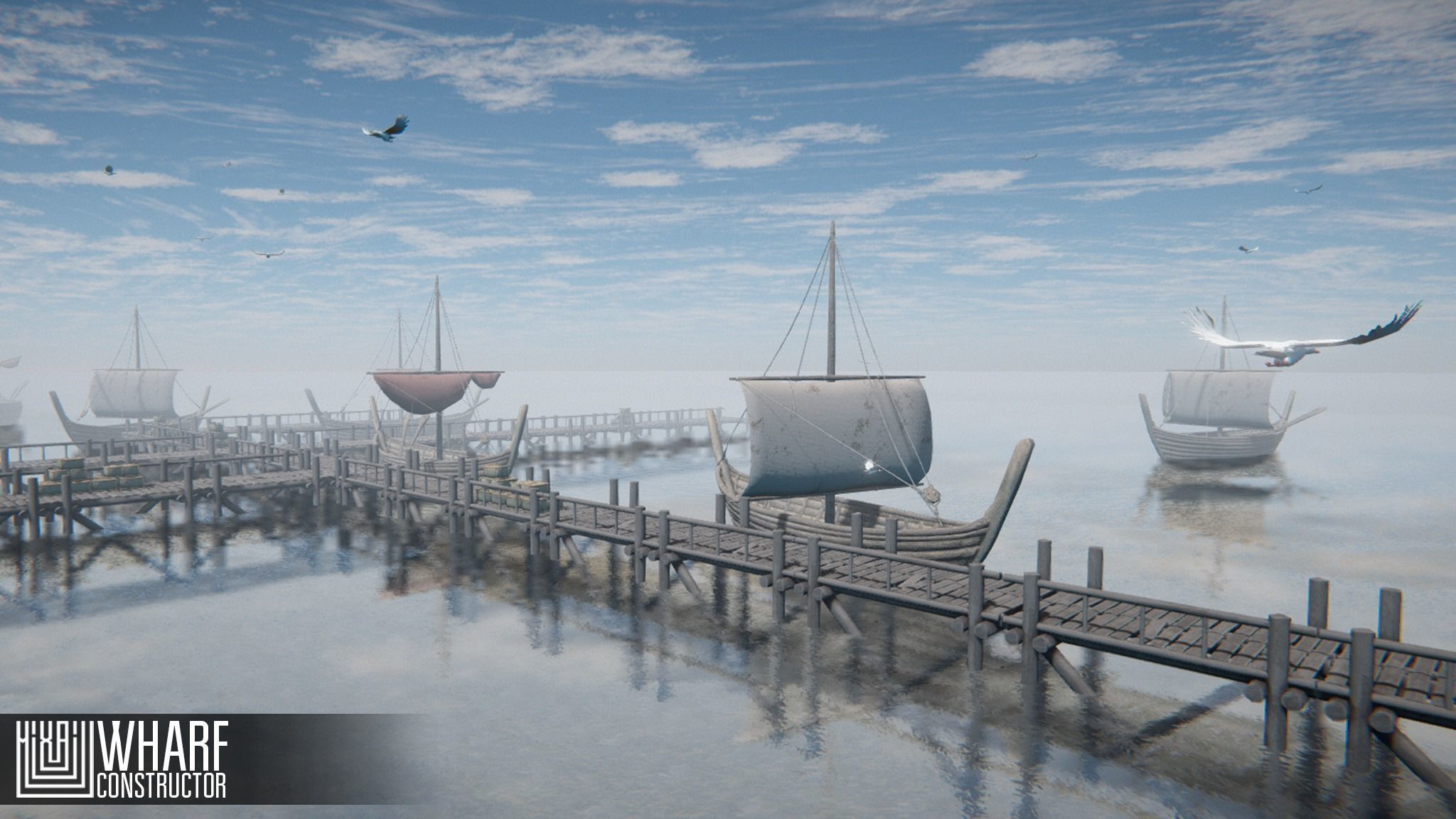 Wharf Constructor Low-poly 3D model_2