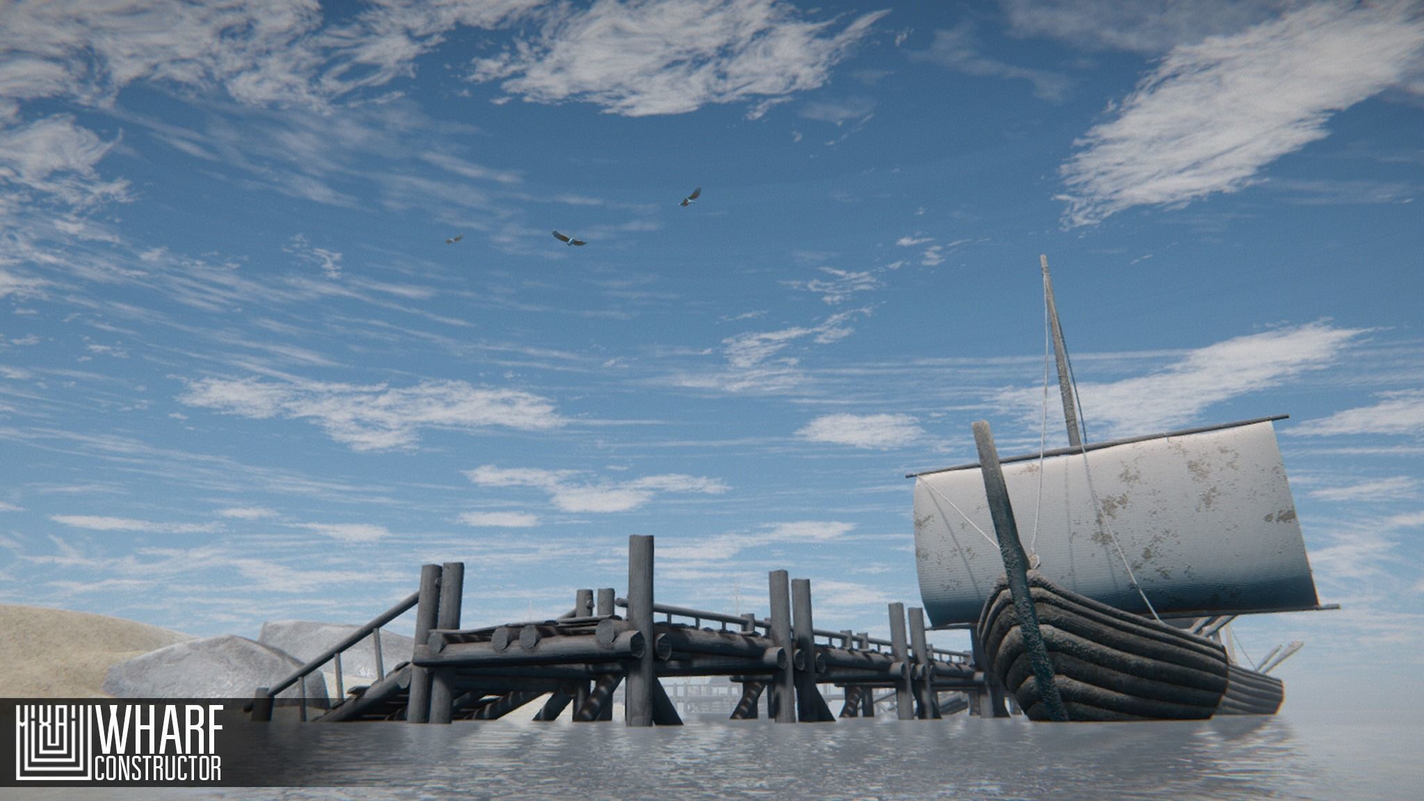 Wharf Constructor Low-poly 3D model_5