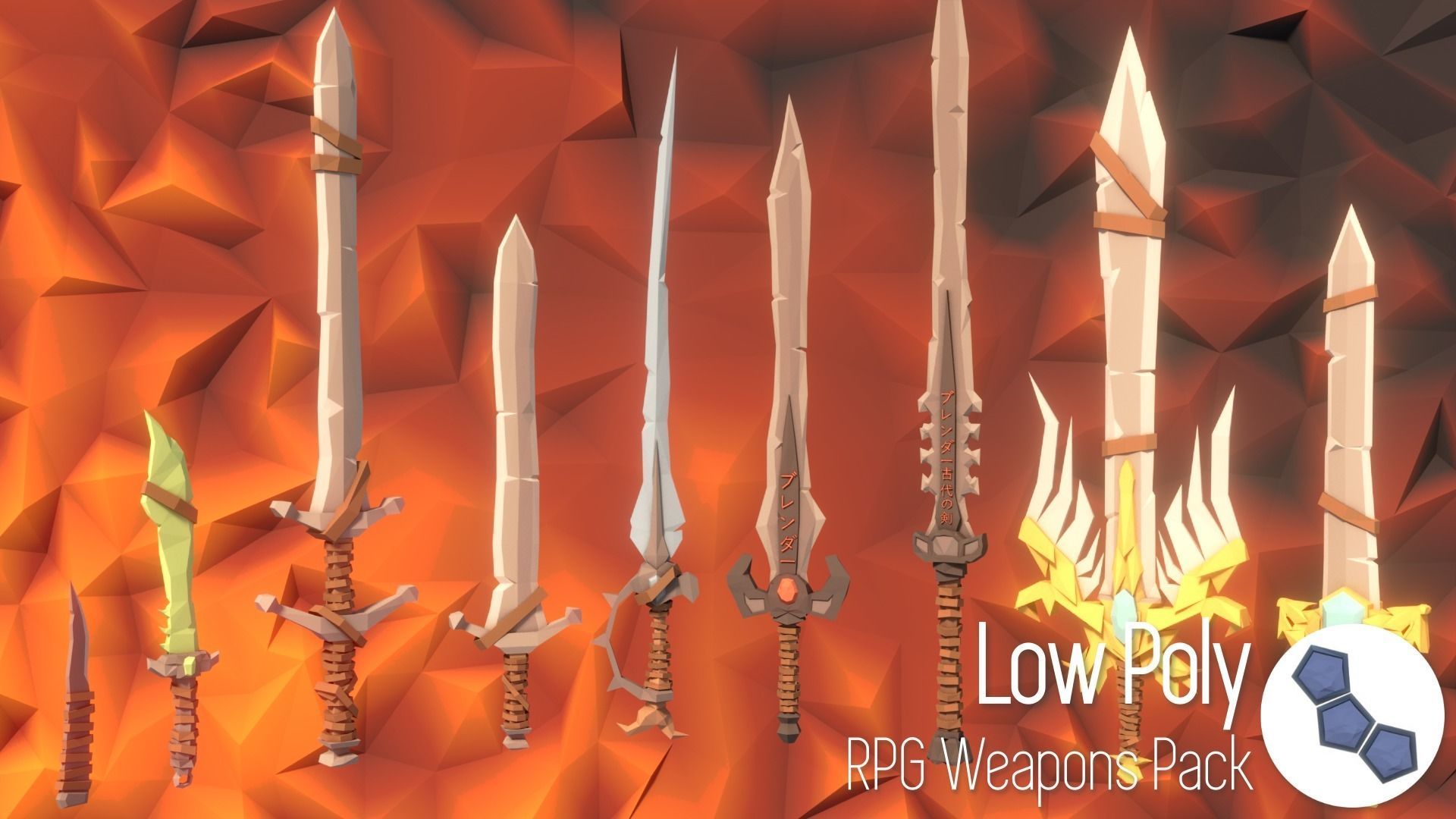 Low Poly RPG Weapons Pack Low-poly 3D model_3