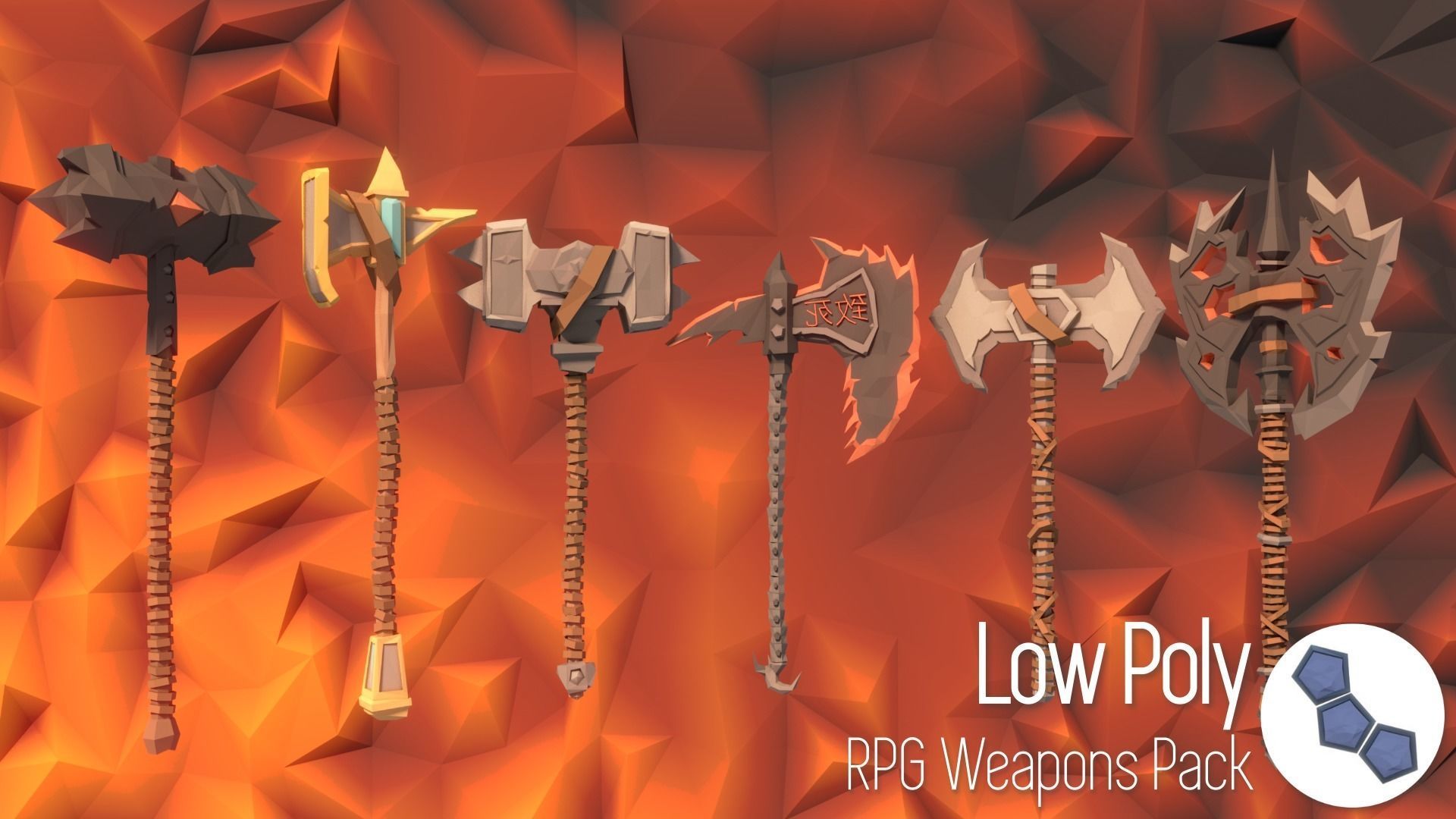 Low Poly RPG Weapons Pack Low-poly 3D model_2