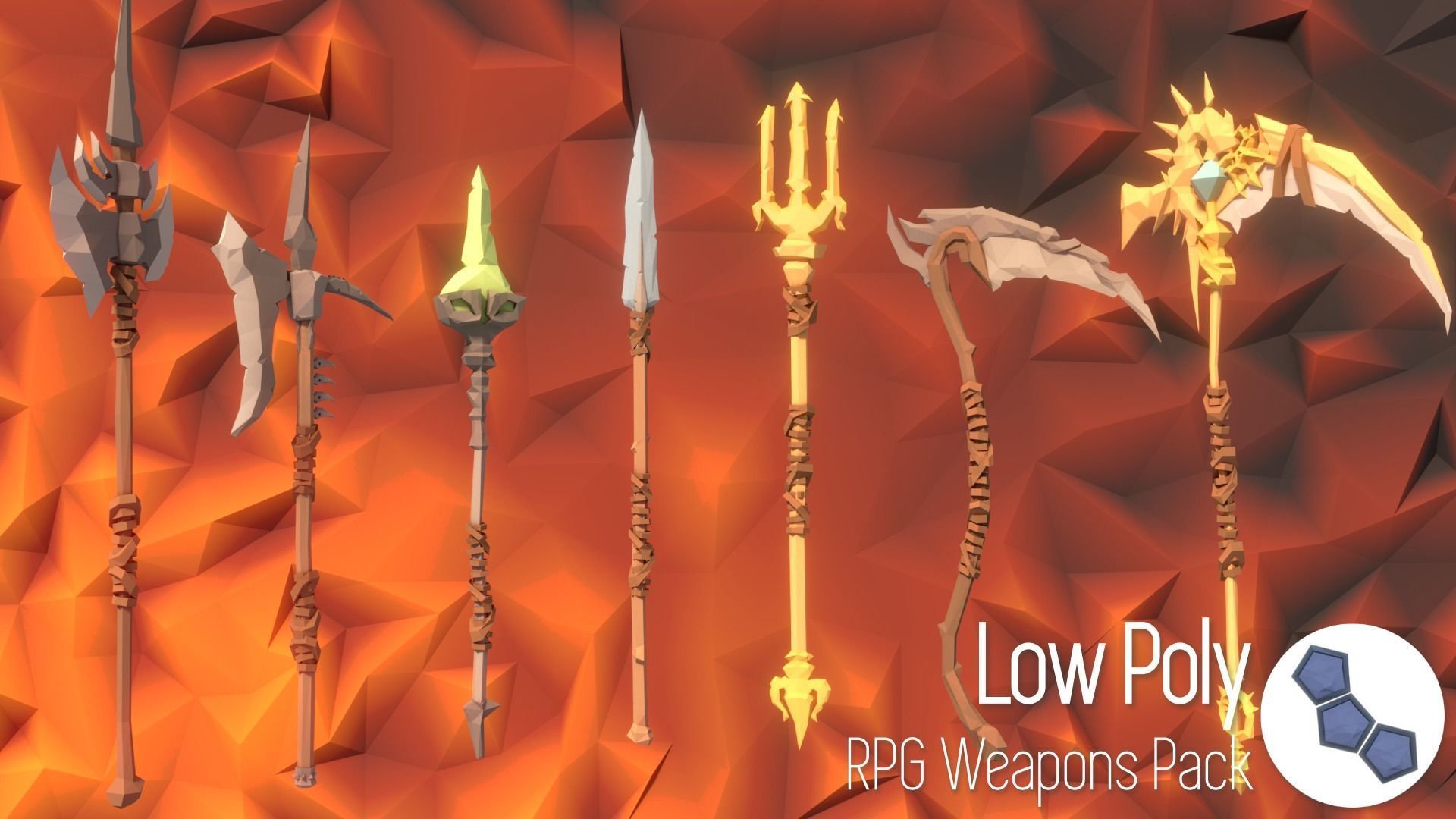 Low Poly RPG Weapons Pack Low-poly 3D model_4