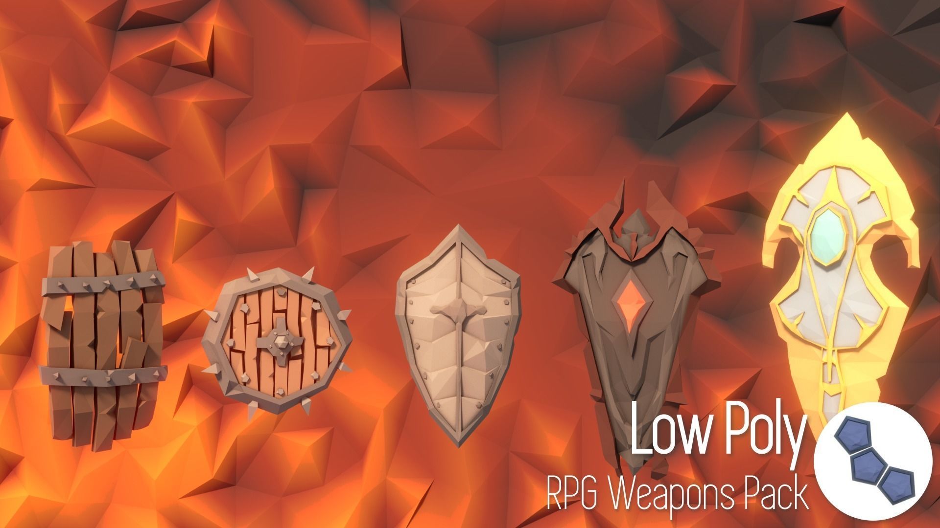 Low Poly RPG Weapons Pack Low-poly 3D model_6