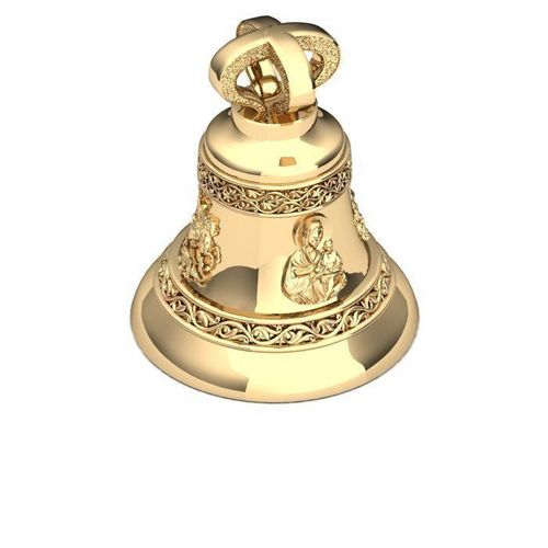Bell Shaped Gold Pendant 3D print model