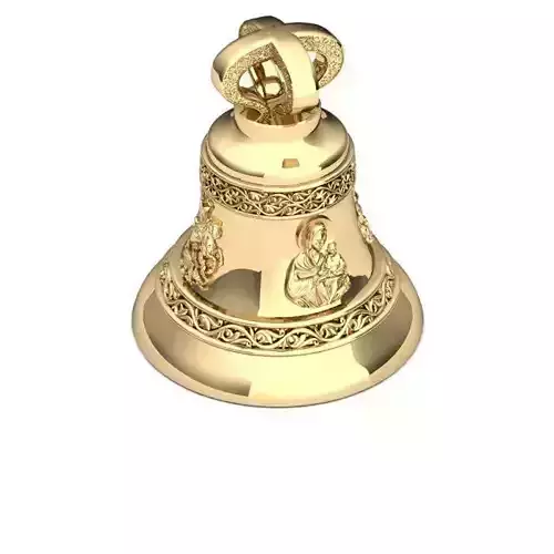 Bell Shaped Gold Pendant 3D print model