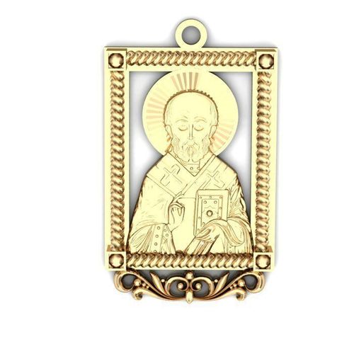 Jesus Gold Pendant 3D print model