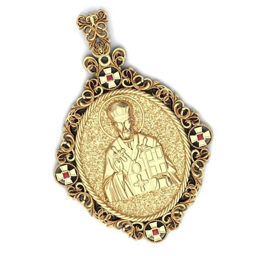 Jesus Gold Pendant 1 3D print model
