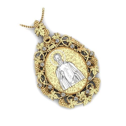 Jesus Gold Pendant 2 3D print model