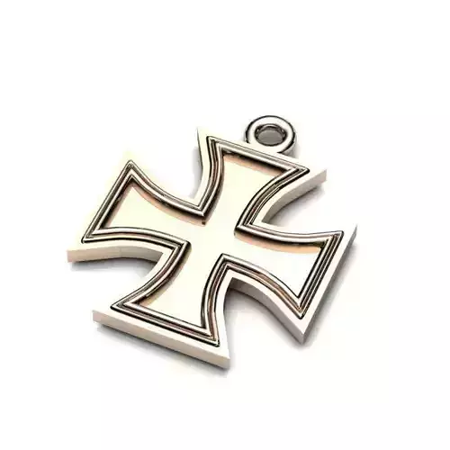 Crucifix White Gold Pendant