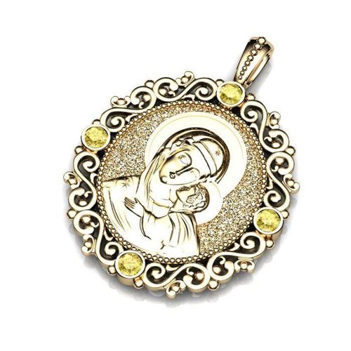 Jesus and Mary Pendant 3D print model