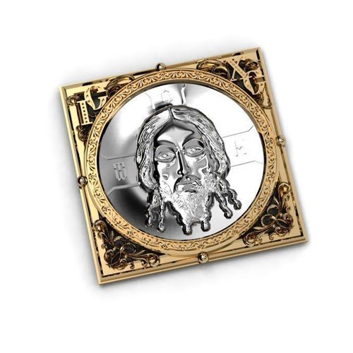 Jesus Gold Pendant 4 3D print model