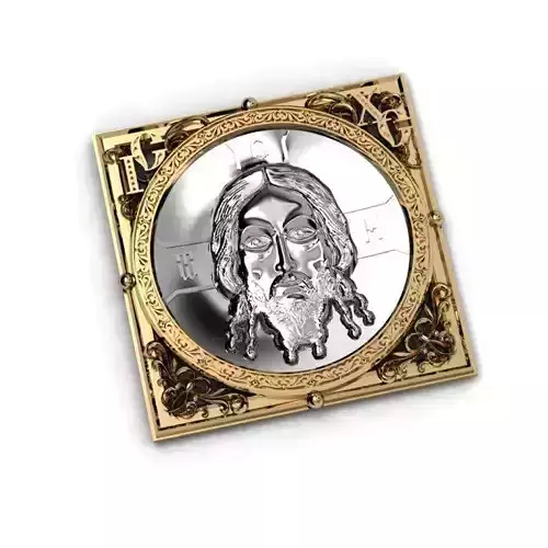 Jesus Gold Pendant 4 3D print model