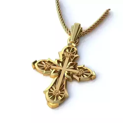 Crucifix Gold Pendant 15