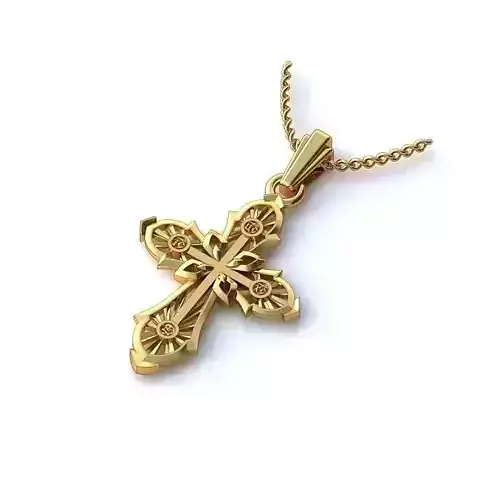 Crucifix Gold Pendant 16 3D print model