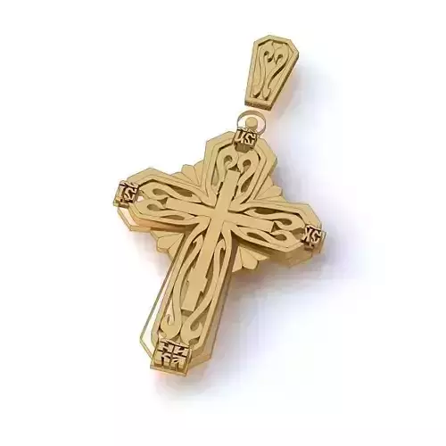 Crucifix Gold Pendant 17