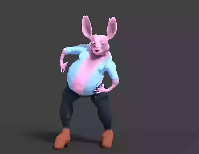 cartoon rabbit 3D model