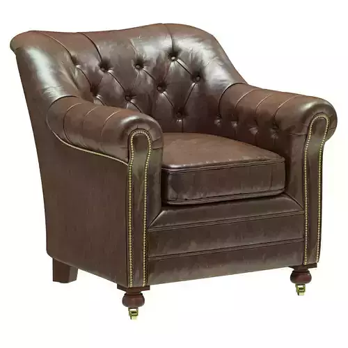 Restoration Hardware Sandringham Leather Club Chair