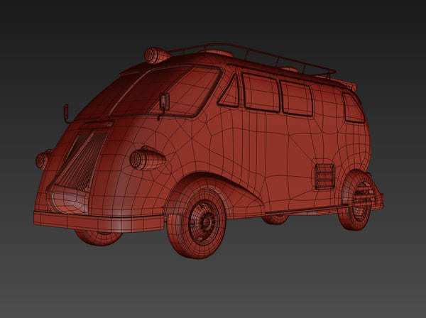 Retro Car Western flyer 3D model_13