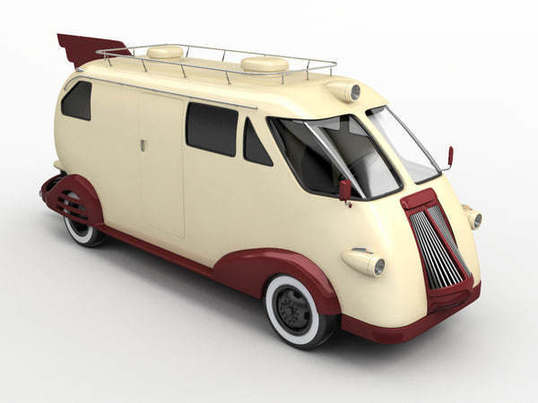 Retro Car Western flyer 3D model_9