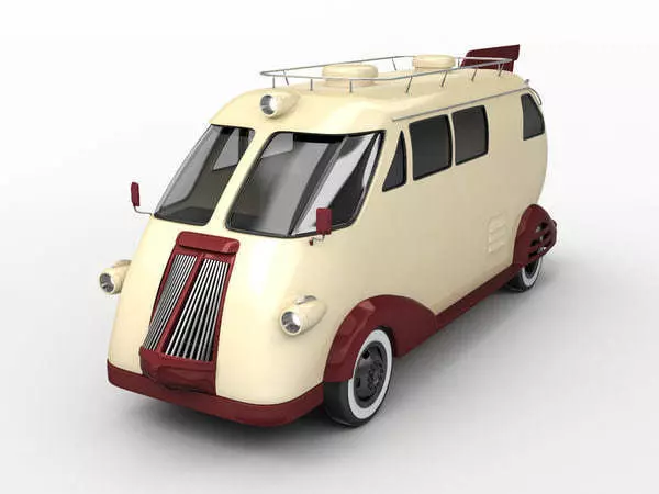 Retro Car Western flyer 3D model_0