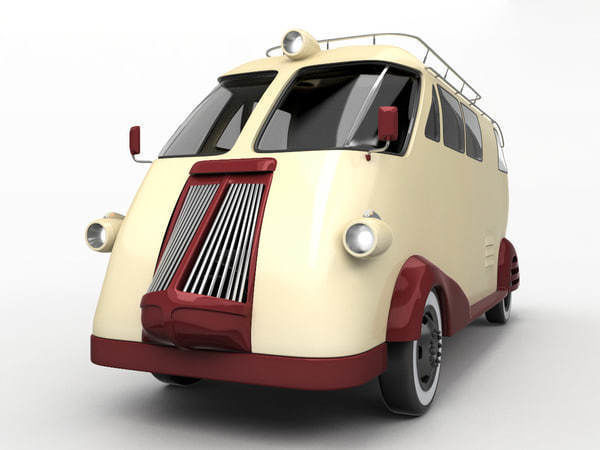 Retro Car Western flyer 3D model_7