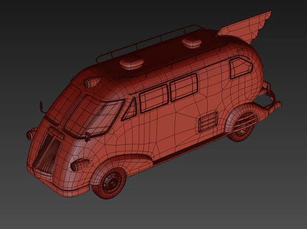 Retro Car Western flyer 3D model_12