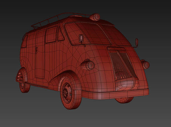 Retro Car Western flyer 3D model_11