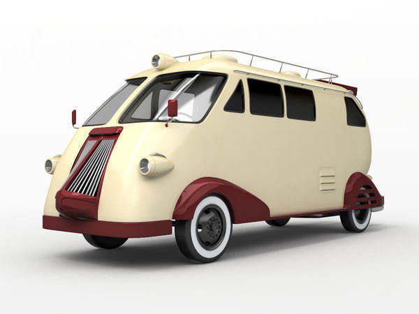 Retro Car Western flyer 3D model_1