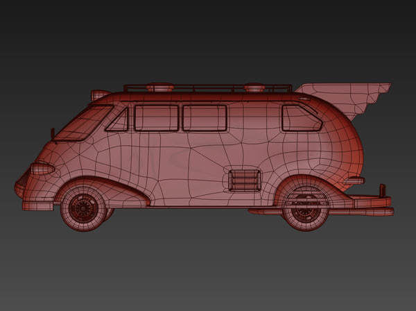 Retro Car Western flyer 3D model_10