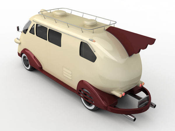 Retro Car Western flyer 3D model_2