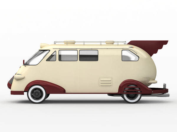 Retro Car Western flyer 3D model_5