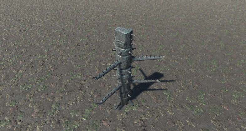 Wooden Dummy Low-poly 3D model_7