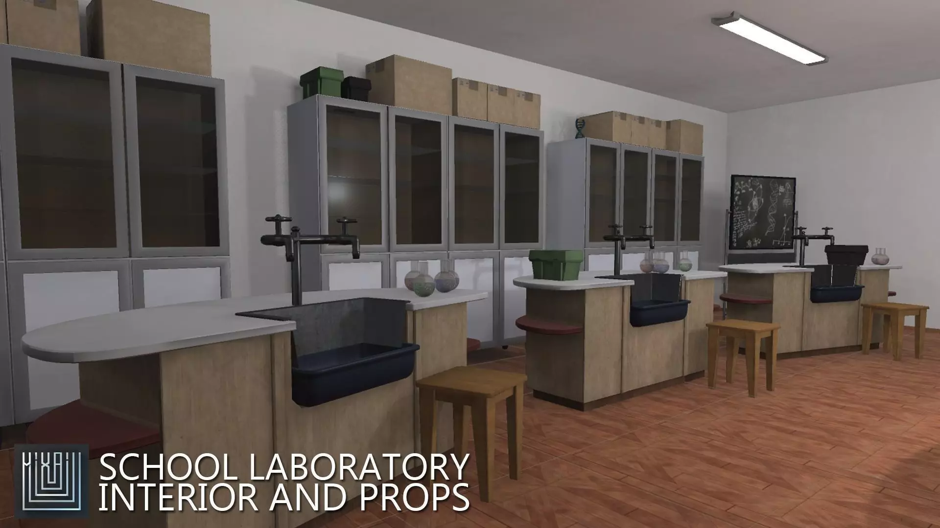 Wooden Dummy Low-poly 3D model_0