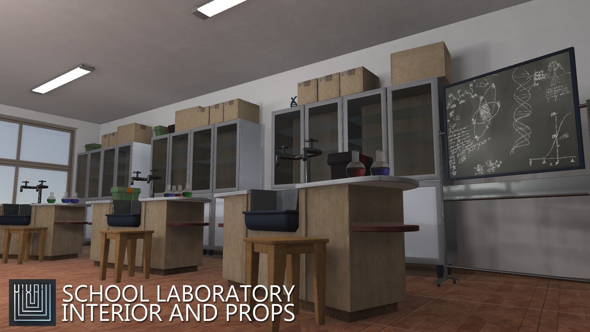 Wooden Dummy Low-poly 3D model_3