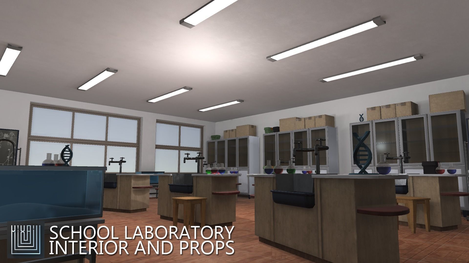 Wooden Dummy Low-poly 3D model_12