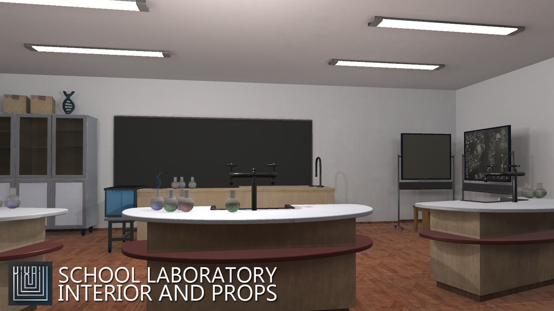 Wooden Dummy Low-poly 3D model_11