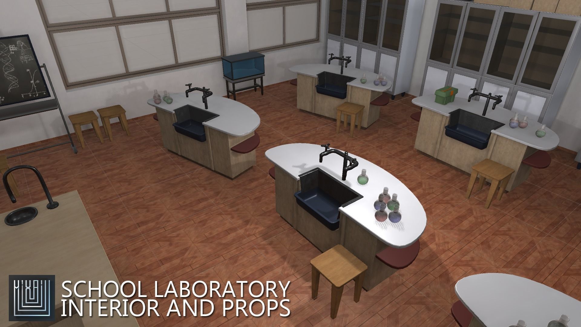 Wooden Dummy Low-poly 3D model_10