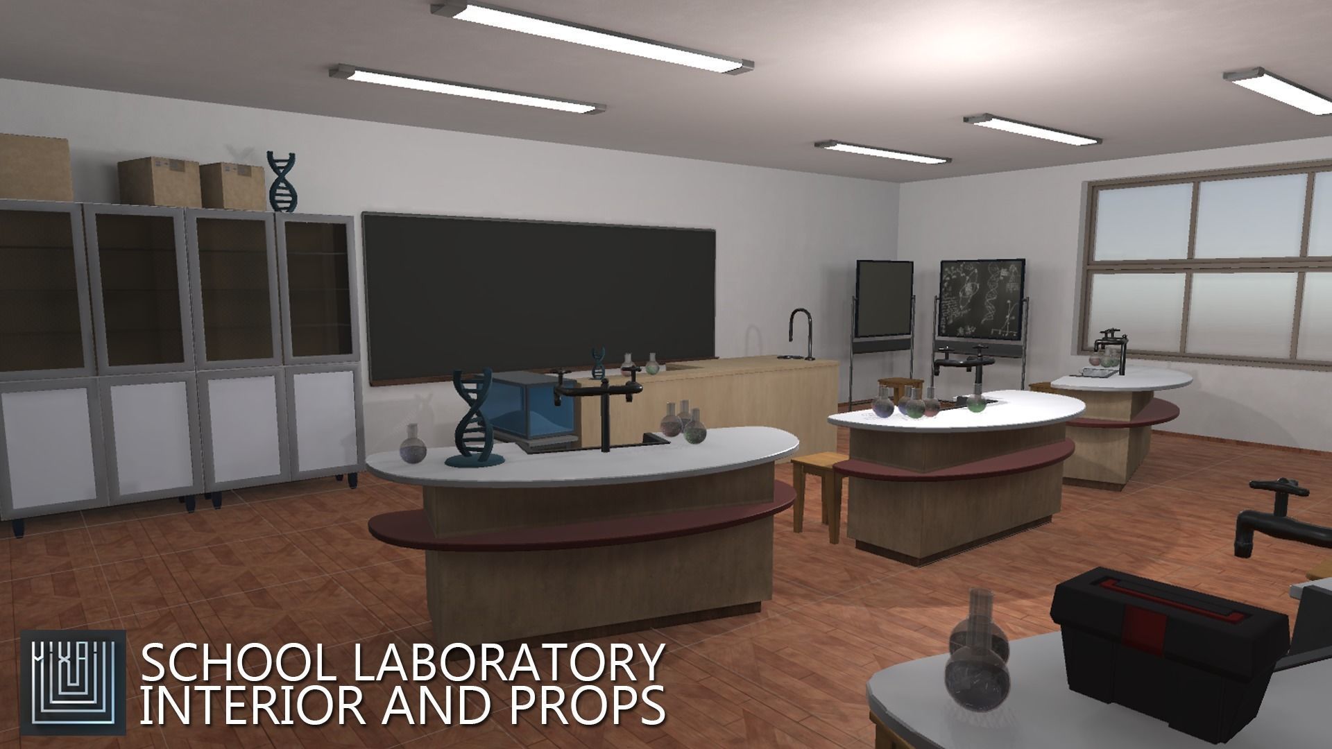 Wooden Dummy Low-poly 3D model_6