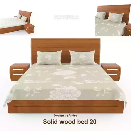 Solid Wood Bed 20 Collection