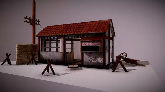 kyto dest house Free low-poly 3D model