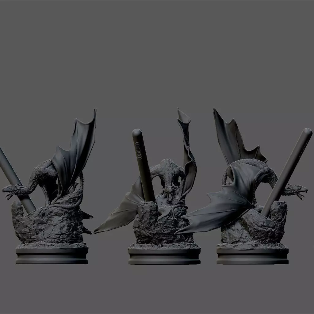 Dragon pen Holder for Drawing tablets 3D print model_0