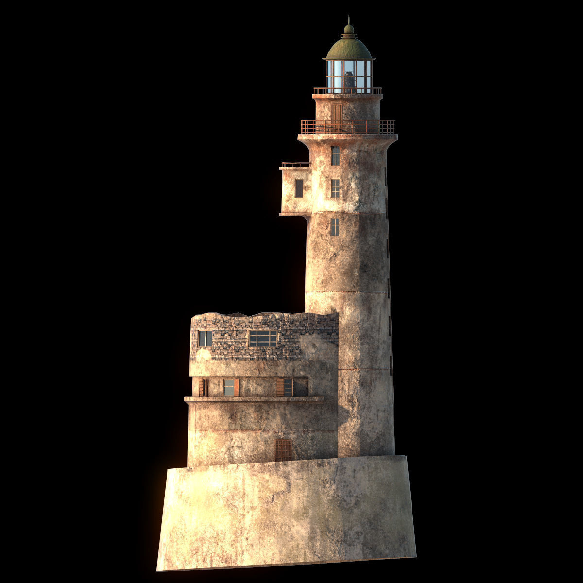 Old LightHouse V-ray scene 3D model_4