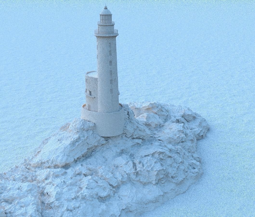 Old LightHouse V-ray scene 3D model_5