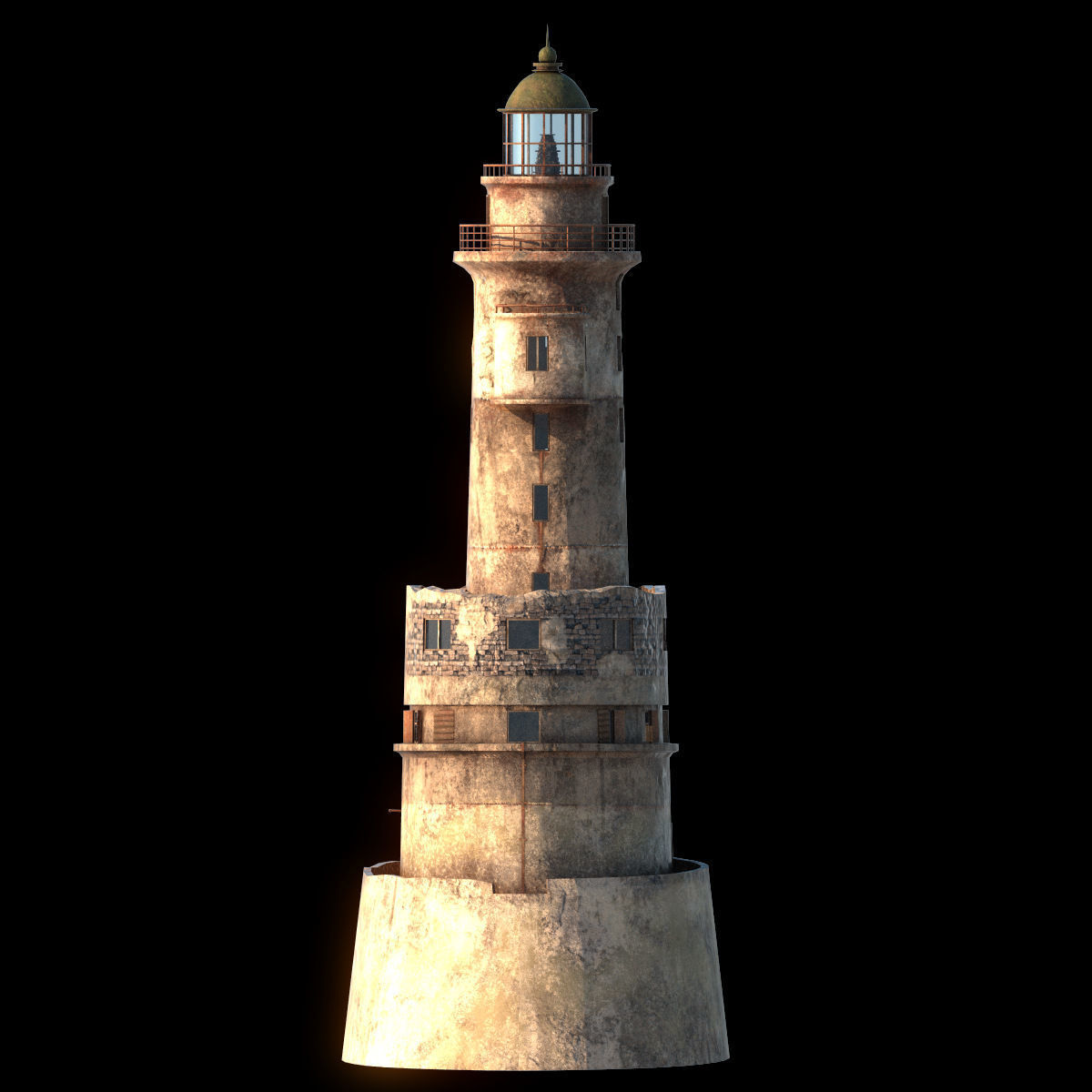 Old LightHouse V-ray scene 3D model_1