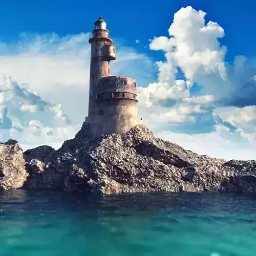 Old LightHouse V-ray scene 3D model