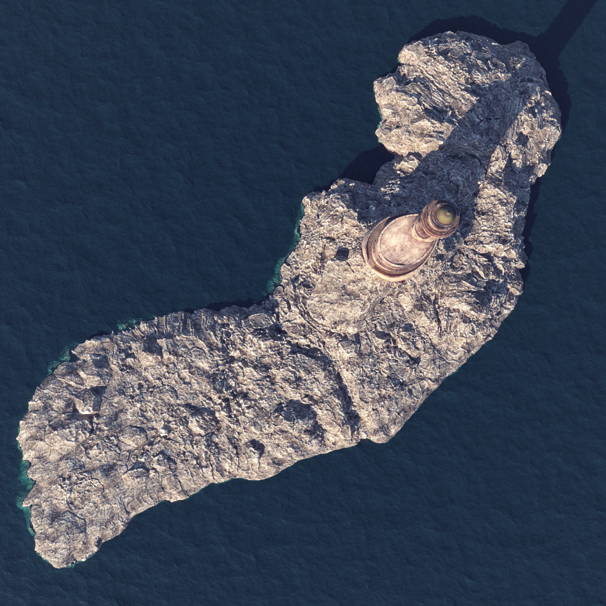 Old LightHouse V-ray scene 3D model_6