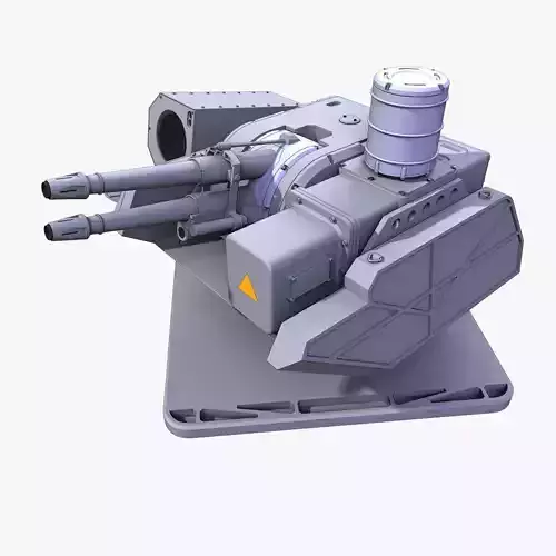 Sci-Fi Light Laser Turret  3d model 3D model