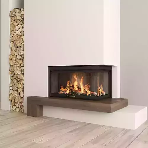 Fireplace and Firewood 2 3D model