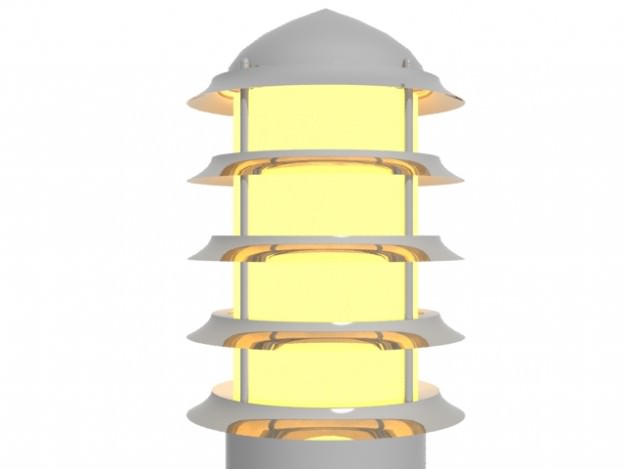 Pack Floor lamp round and square 3D model_3