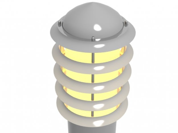 Pack Floor lamp round and square 3D model_4