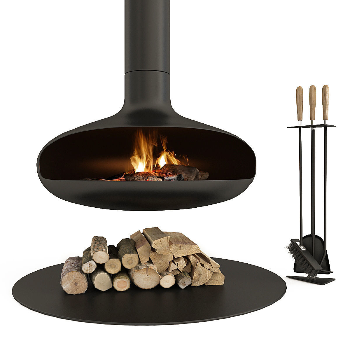 Fireplase Modern Focus 3D model_4